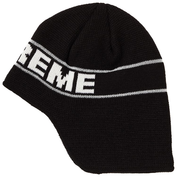 Supreme Earflap Beanie Black