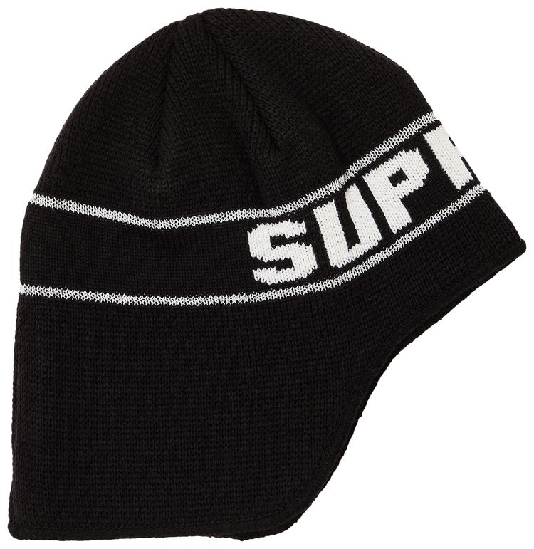 Supreme Earflap Beanie Black