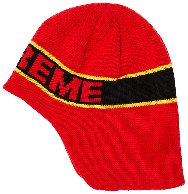 Supreme Earflap Beanie Red