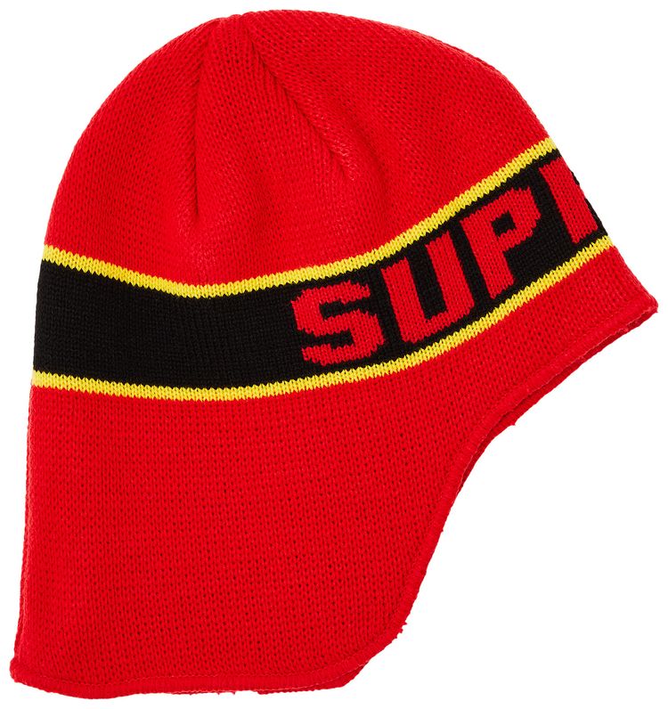 Supreme Earflap Beanie Red