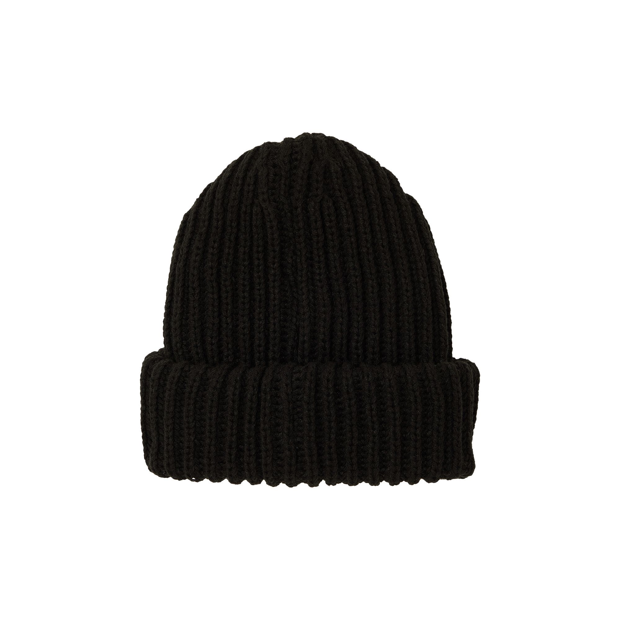 【人気No.1】 Chunky Logo Classic Supreme Buy Ribbed 'Black Beanie 帽子