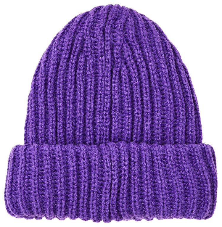 Supreme Classic Logo Chunky Ribbed Beanie Purple