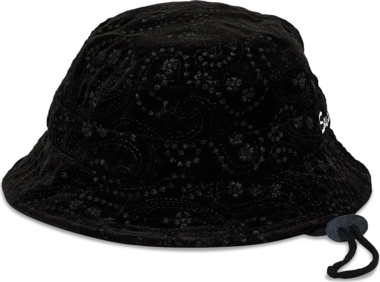 Supreme Velvet Paisley Boonie Black