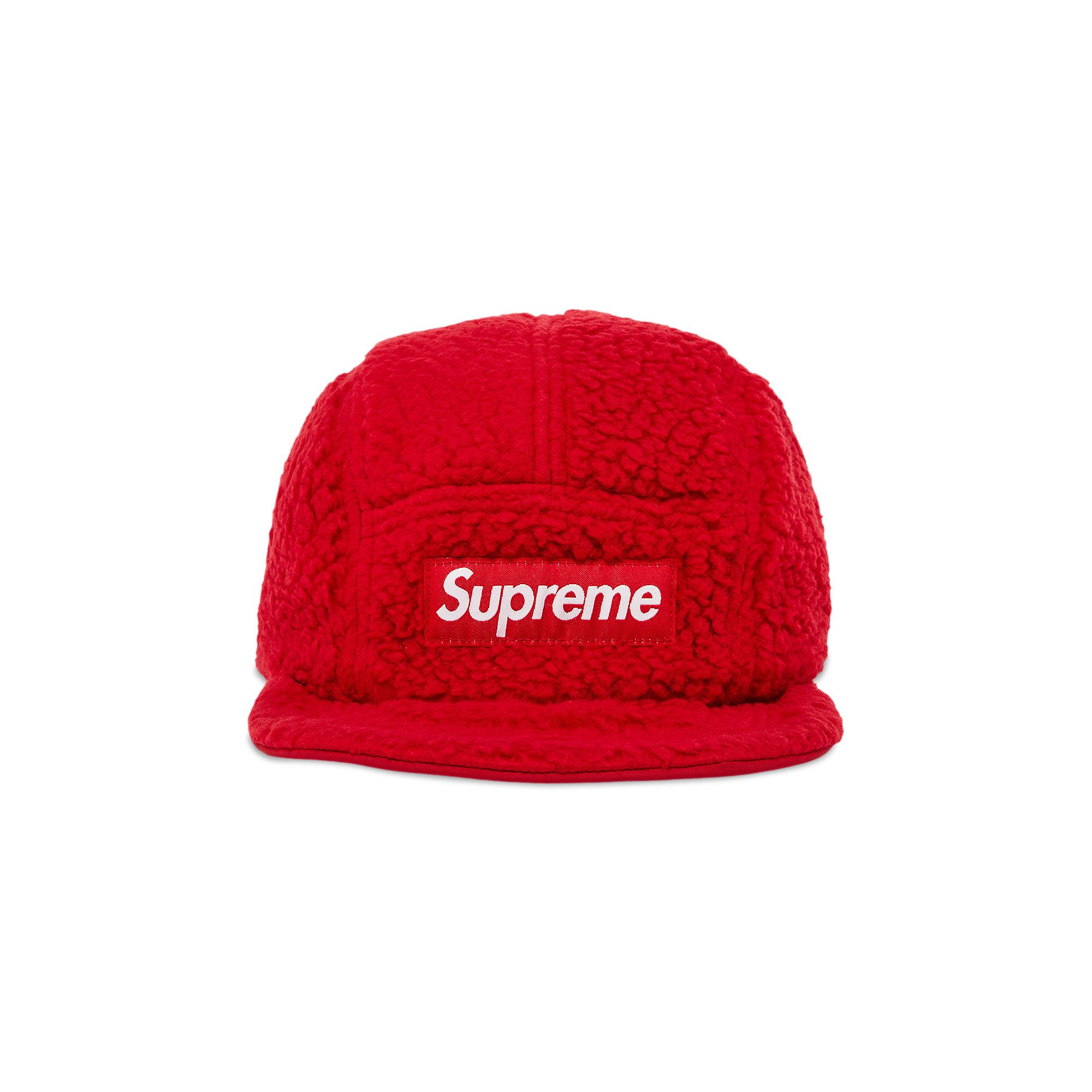 Buy Supreme Polartec Shearling Reversible Camp Cap 'Red
