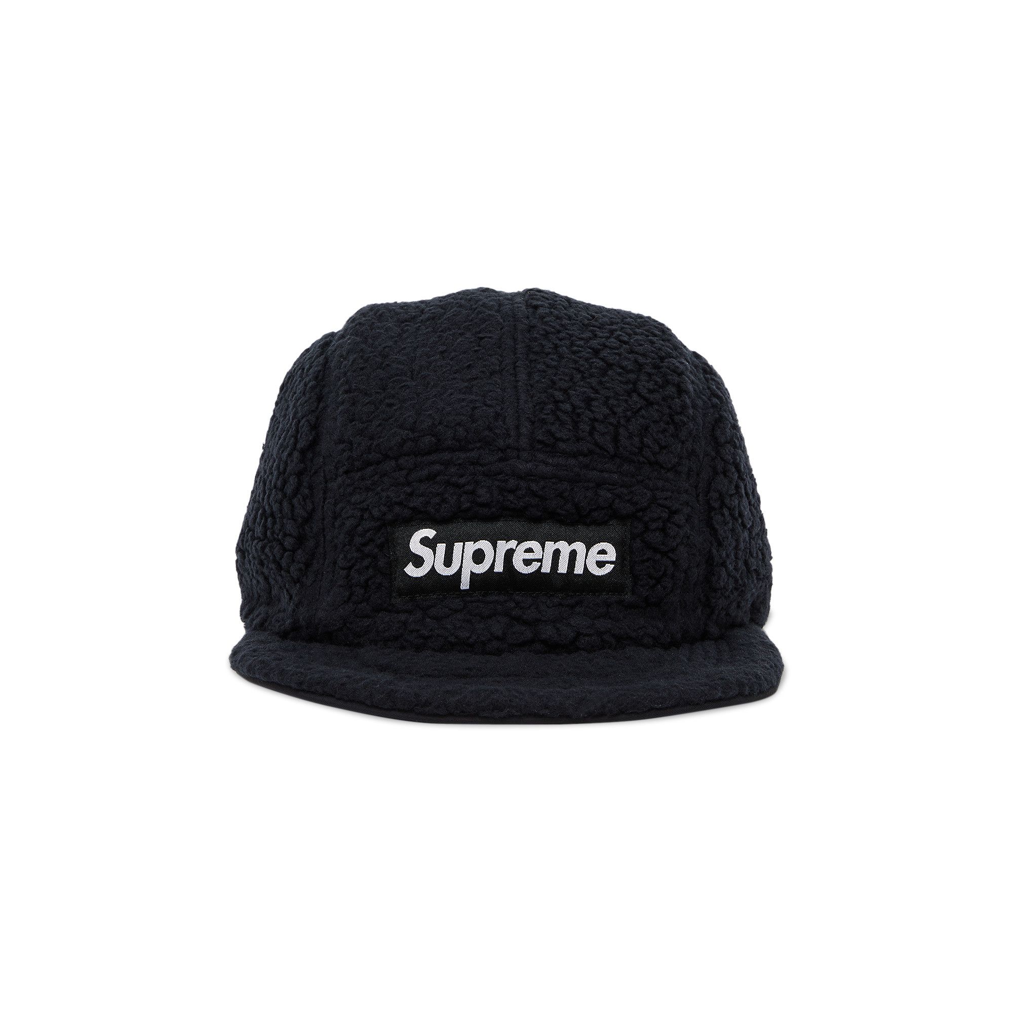 Buy Supreme Polartec Shearling Reversible Camp Cap 'Black