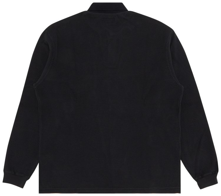 Supreme Thermal Long Sleeve Polo Black