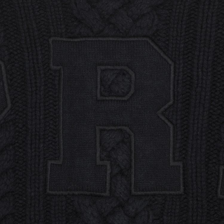 Supreme Applique Cable Knit Sweater Black
