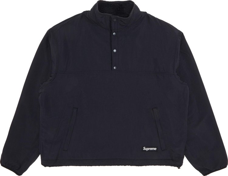 Supreme Polartec Shearling Reversible Pullover Black