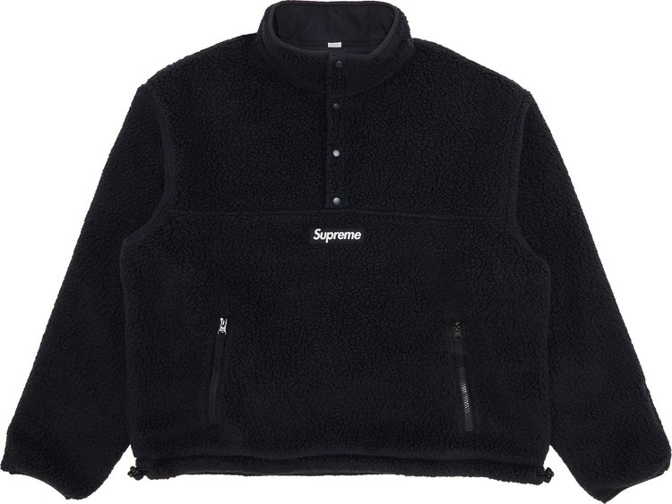 Supreme Polartec Shearling Reversible Pullover Black