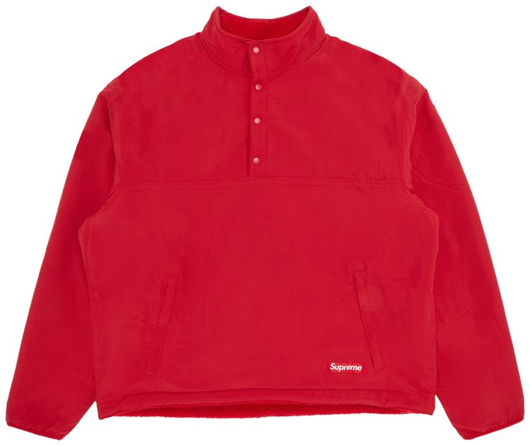 Supreme Polartec Shearling Reversible Pullover Red