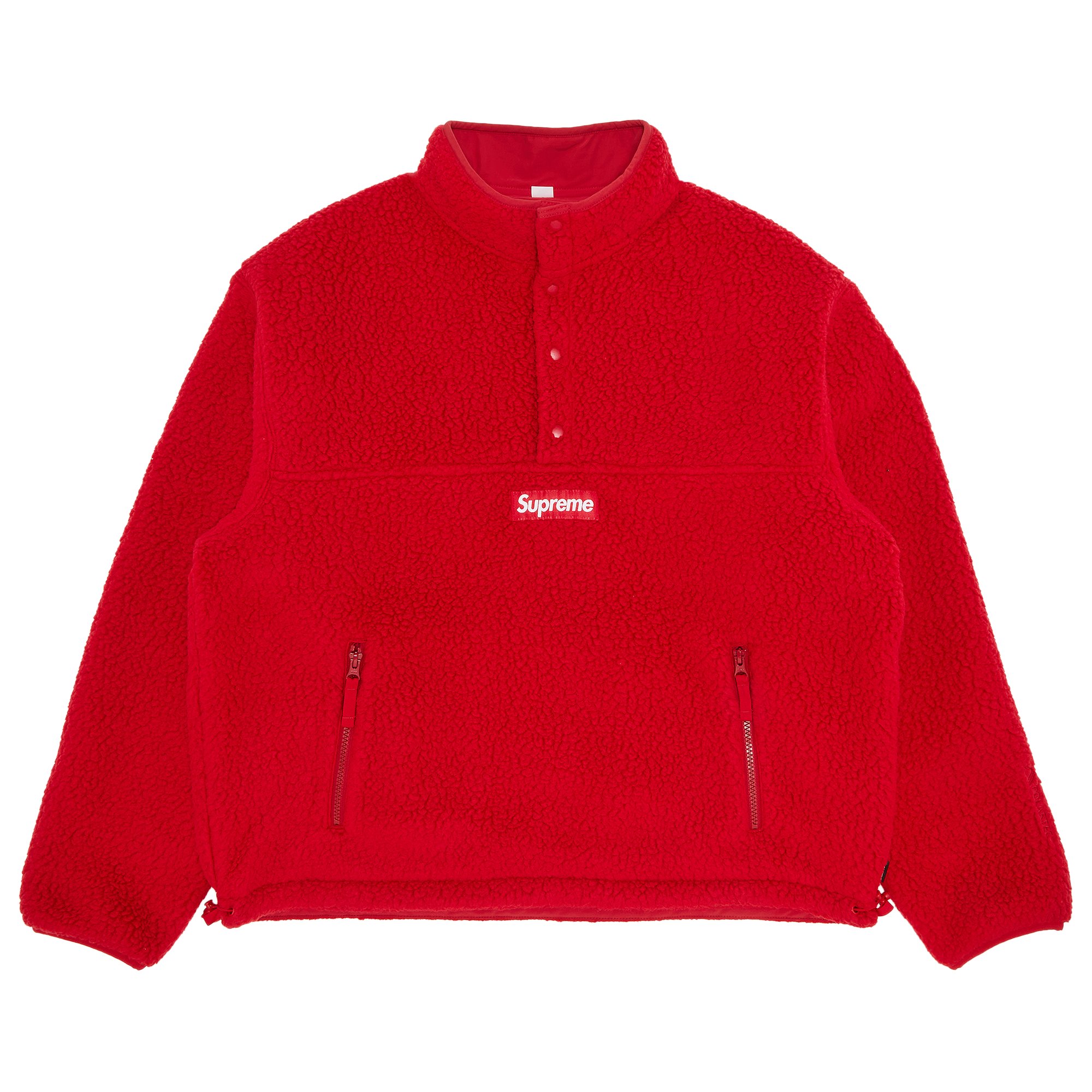 Supreme Polartec Shearling Reversible Pullover 'Red'
