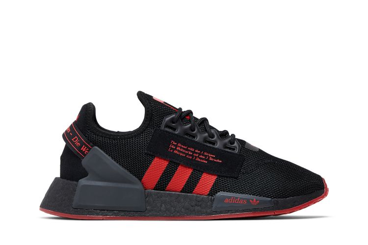 adidas gazelle silver green womens Adidas NMD R1 V2 'Black Solar Red' Running Shoes For Man And Women FW6   Stylebrewed