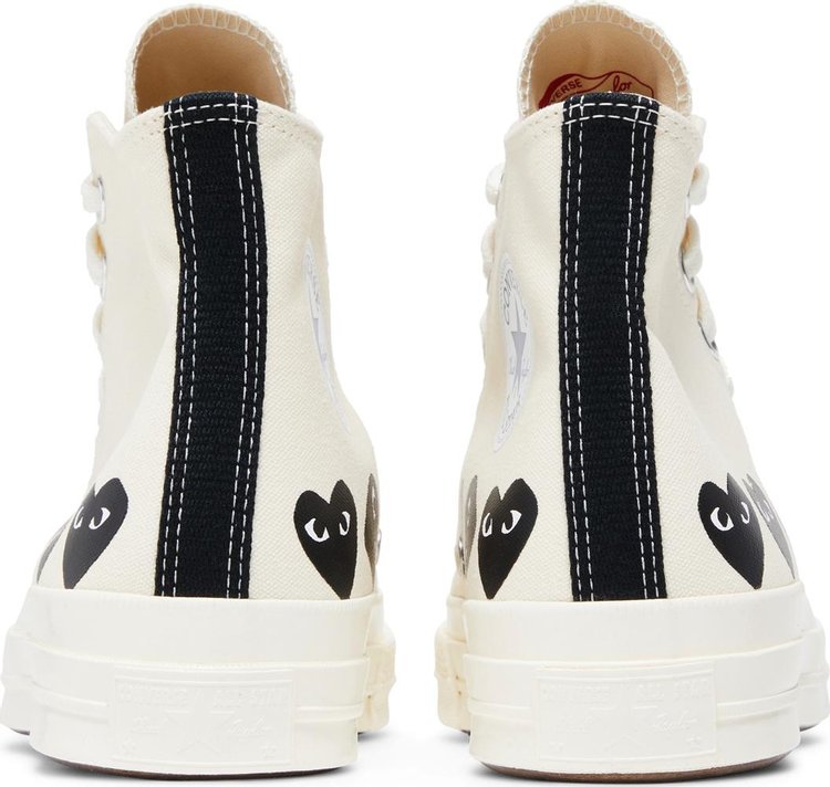 Comme des Garcons PLAY x Chuck 70 High Multi Heart   Milk Black