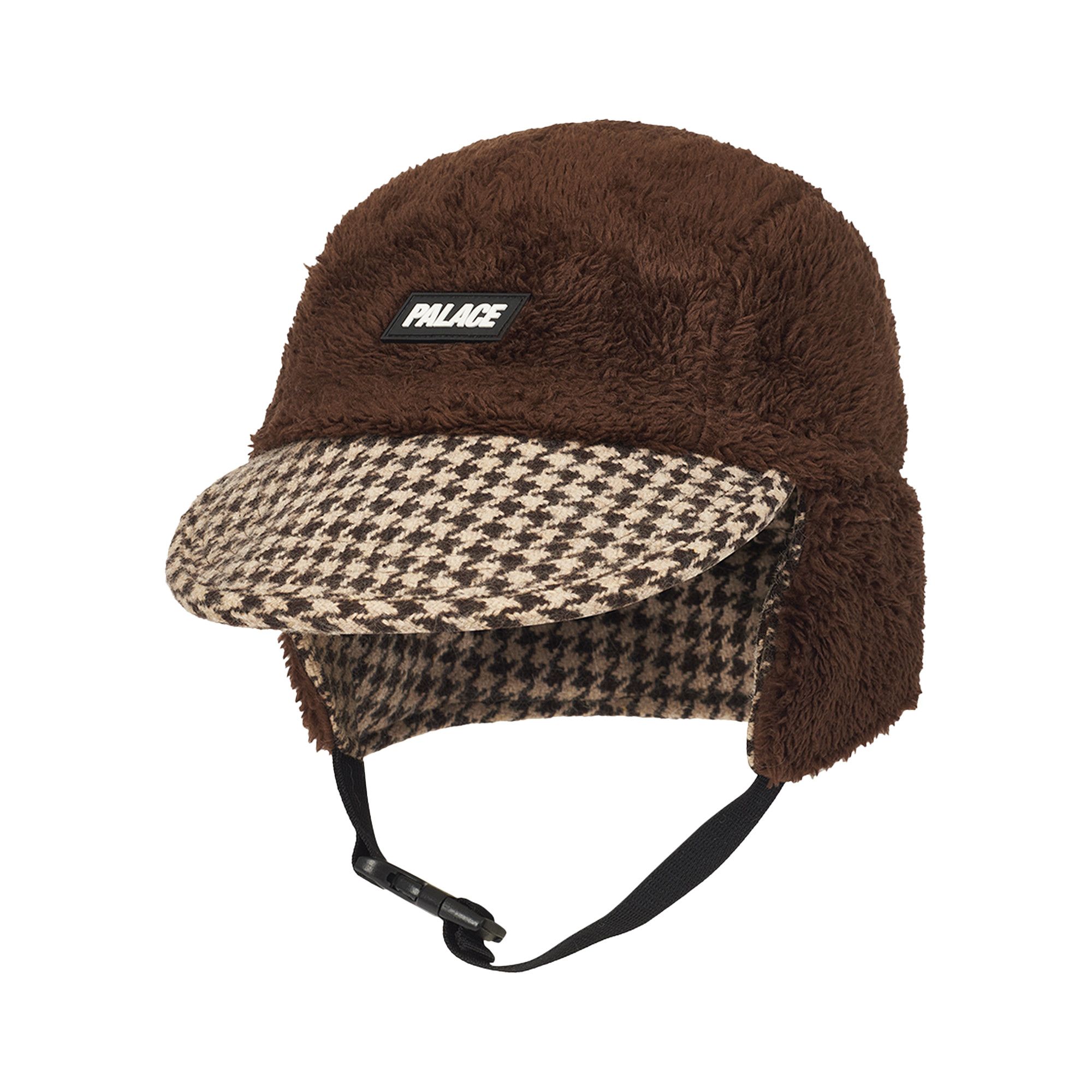 Buy Palace Reverso Earflap 4-Panel 'Houndstooth Brown Buy Palace Reverso Earflap 4-Panel 'Houndstooth Brown