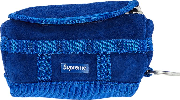 Supreme x The North Face Suede Base Camp Duffle Keychain 'Blue'