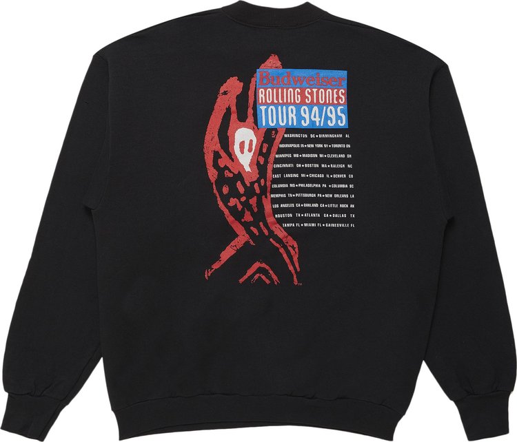 Vintage Rolling Stones Voodoo Lounge Crewneck Sweatshirt Black