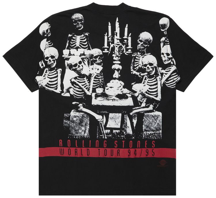 Vintage Rolling Stones Voodoo Lounge Tour All Over Print T Shirt Black