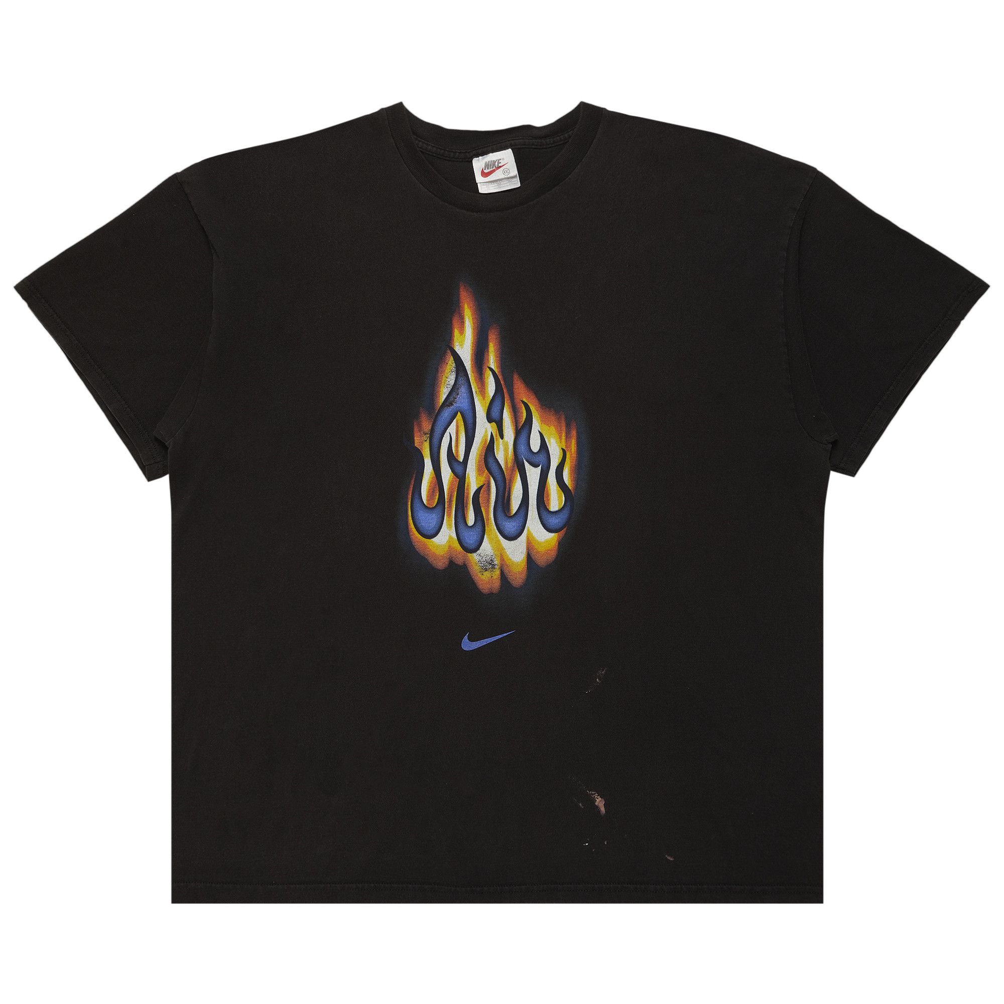Buy Vintage Nike Air Flames T Shirt Black 0001 119900103VAFT BLAC GOAT IT