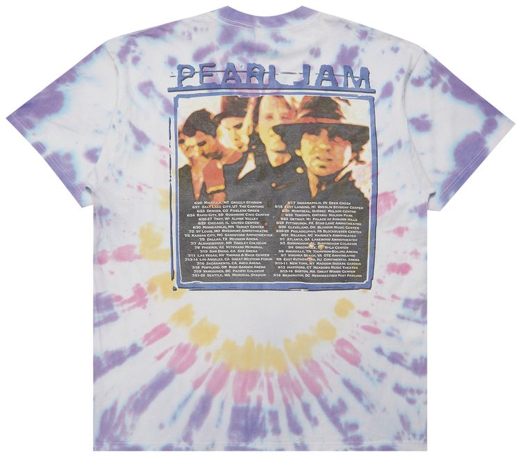 Vintage Pearl Jam Yield Tour T Shirt MulticolorTie Dye