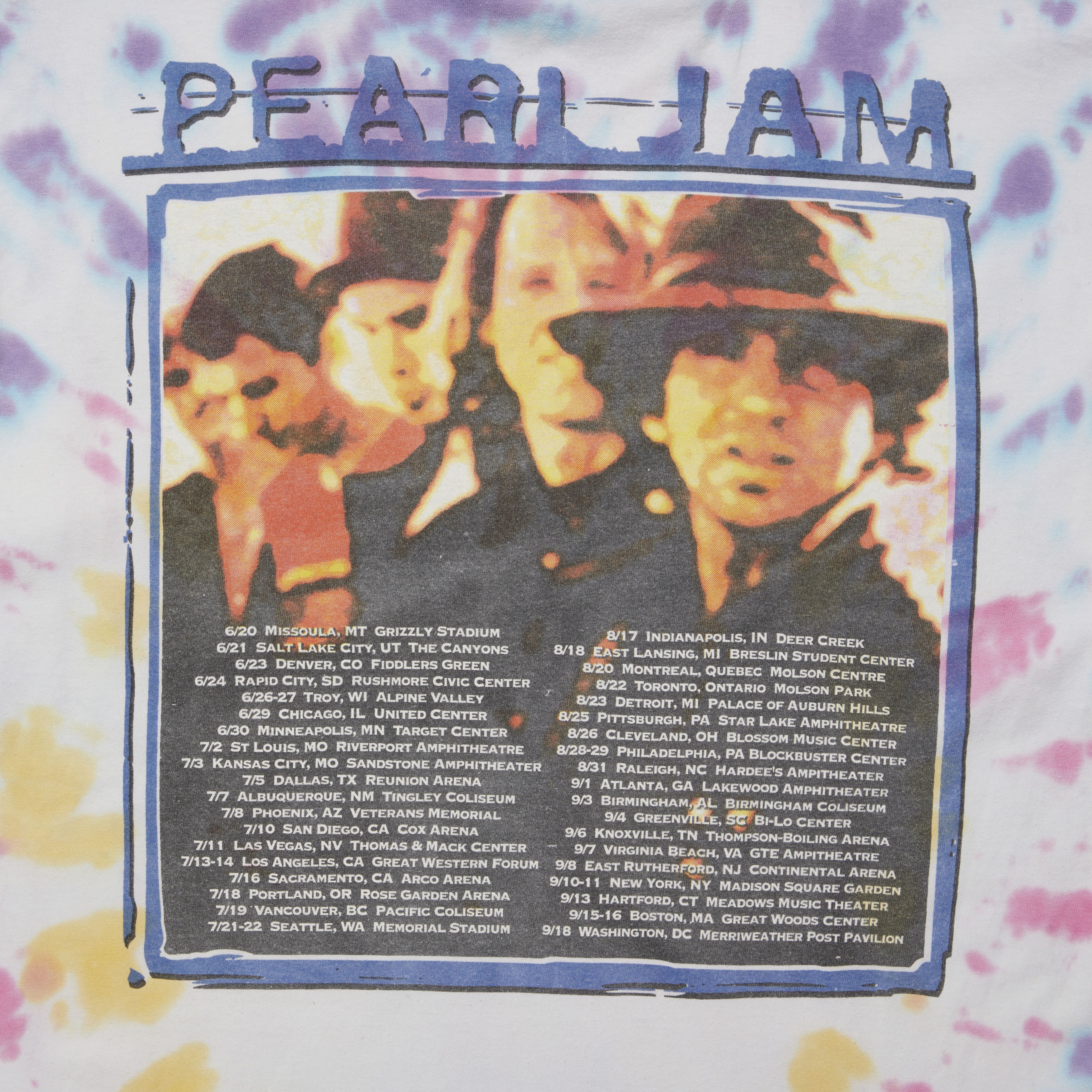 Buy Vintage Pearl Jam Yield Tour T-Shirt 'Multicolor/Tie-Dye Buy Vintage Pearl Jam Yield Tour T-Shirt 'Multicolor/Tie-Dye