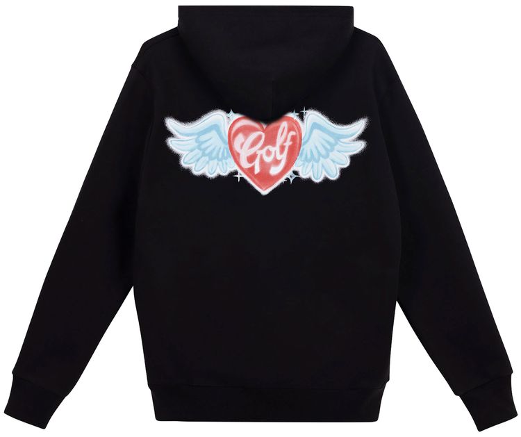 GOLF WANG Airbrush Heart Hoodie Black
