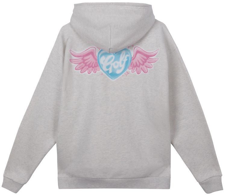 GOLF WANG Airbrush Heart Hoodie Grey