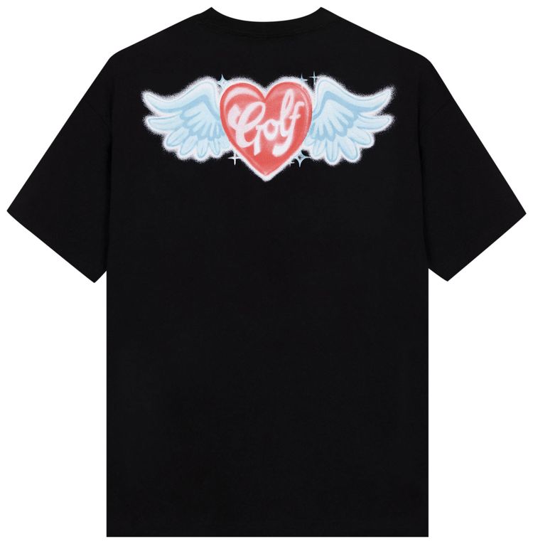GOLF WANG Airbrush Heart Tee Black