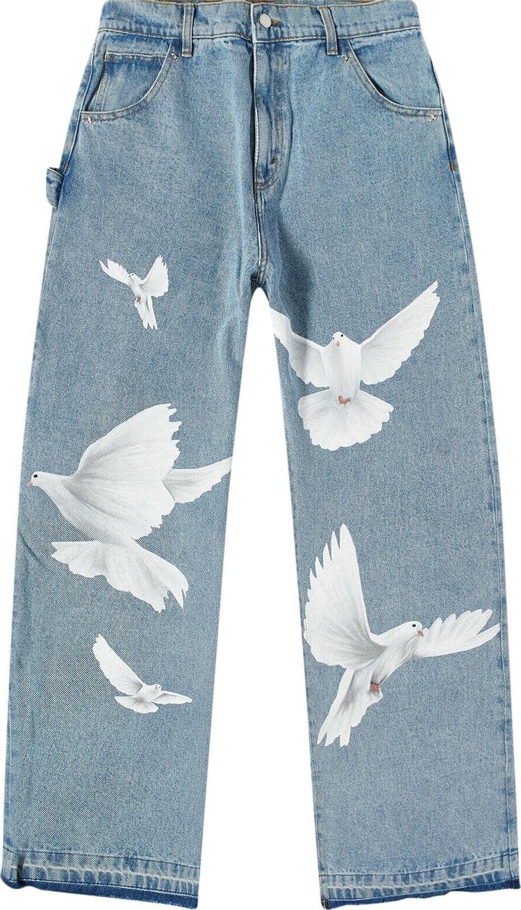 3.PARADIS Freedom Doves Jeans 'Washed Blue'