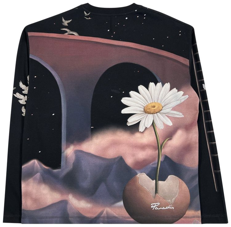 3PARADIS Apple Long Sleeve T Shirt Black