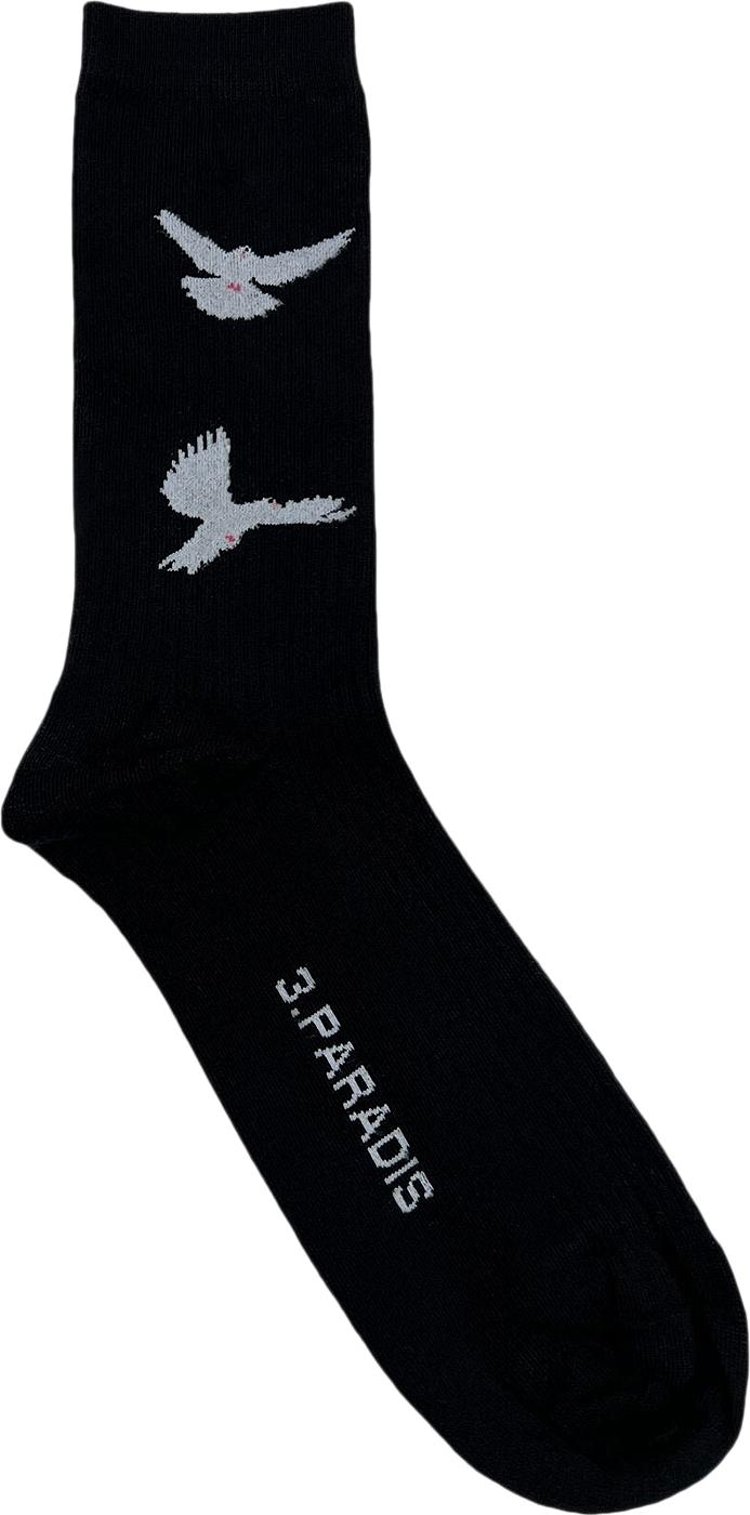 3.PARADIS Freedom Dove Socks 'Black'