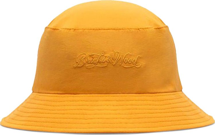 Bricks & Wood Script Nylon Bucket Hat 'Gold'