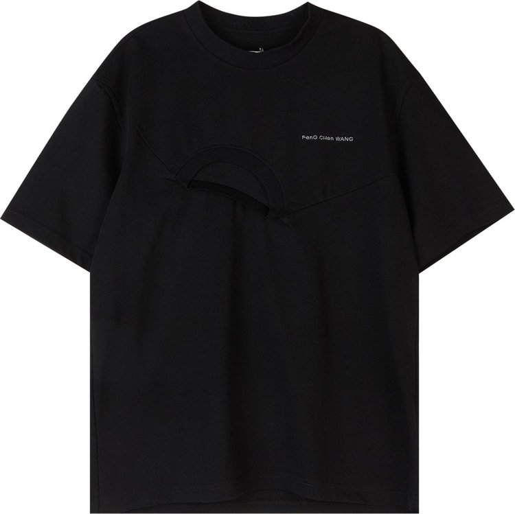 Feng Chen Wang Panelled Collar T-Shirt 'Black'
