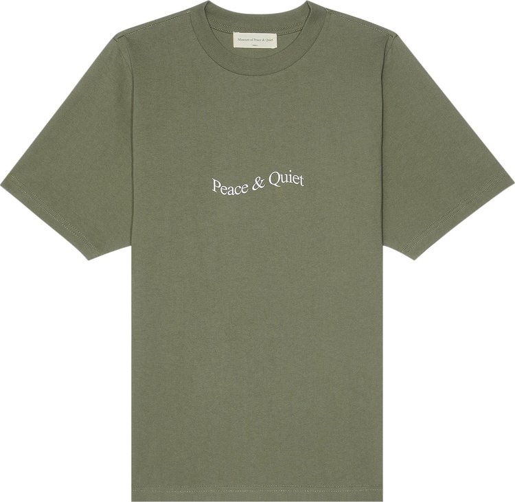 Museum of Peace & Quiet Wordmark T-Shirt 'Olive'