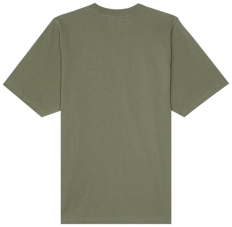 Museum of Peace  Quiet Wordmark T Shirt Olive