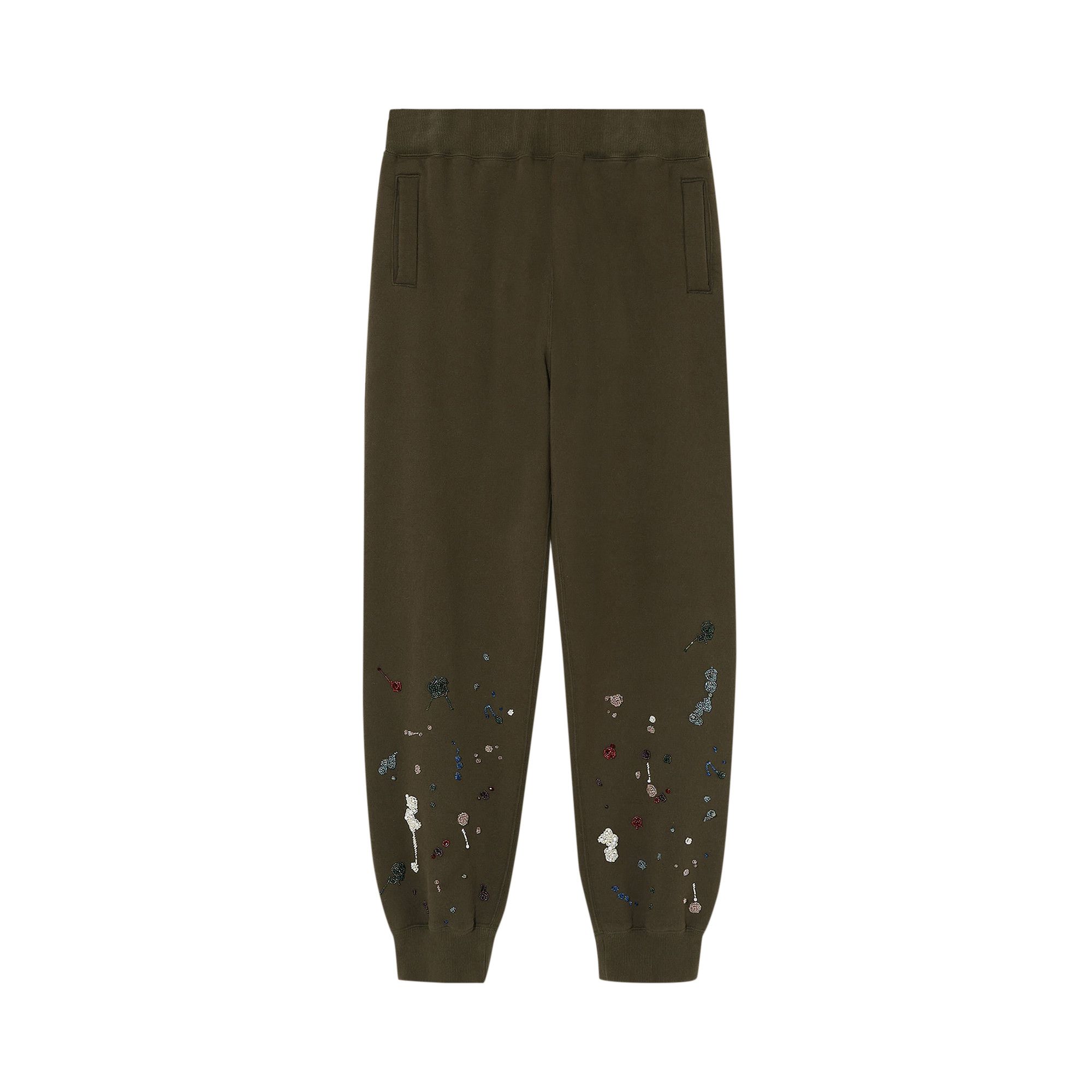 Size 36 Undercover Beaded Embroidered Sweatpants Khaki