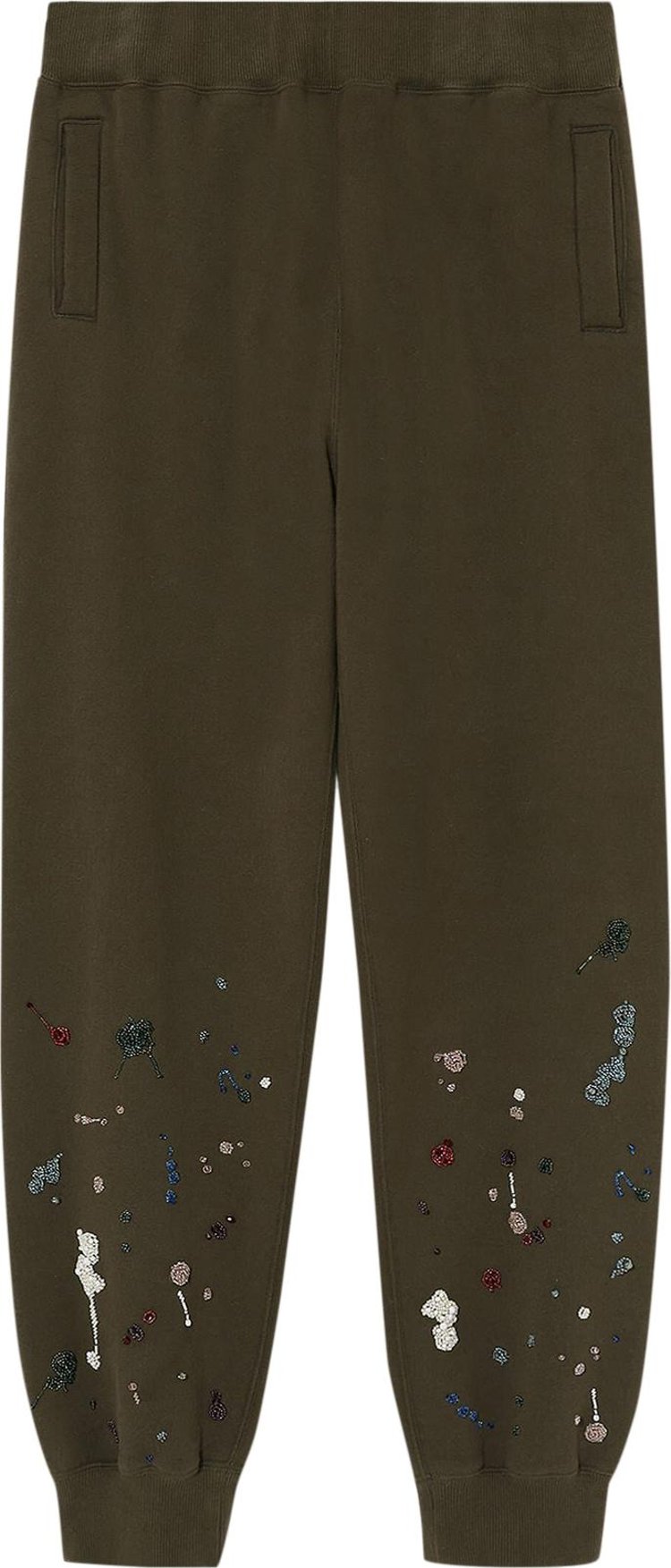 Undercover Beaded Embroidered Sweatpants 'Khaki'