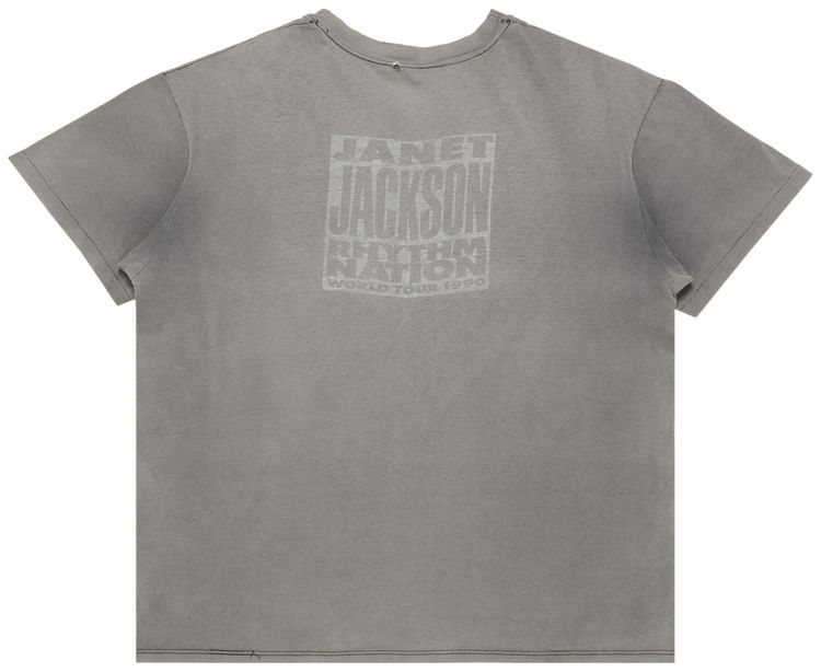 Vintage Janet Jackson Rhythm Nation Tour T shirt Faded Black