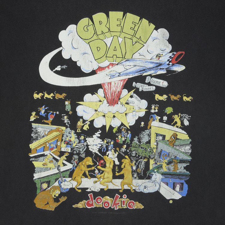 Vintage Green Day Dookie T Shirt Black