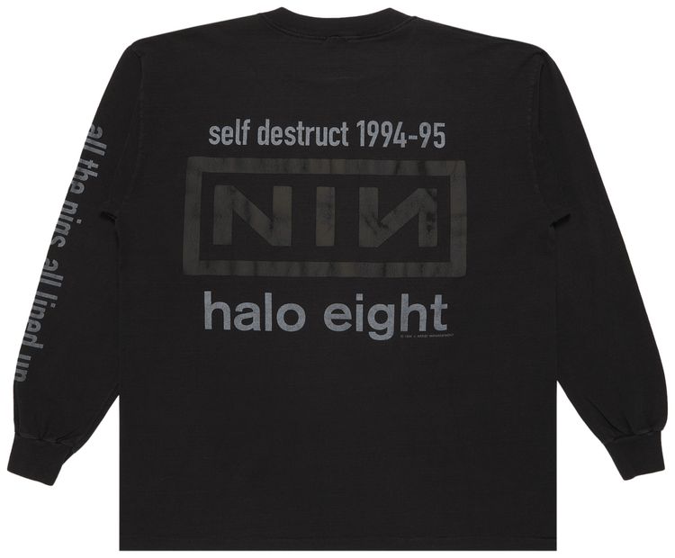 Vintage Nine Inch Nails All The Pigs T Shirt Faded Black