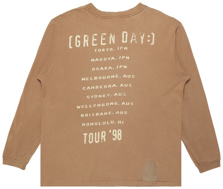 Vintage Green Day Nimrod Australian Tour T Shirt Brown