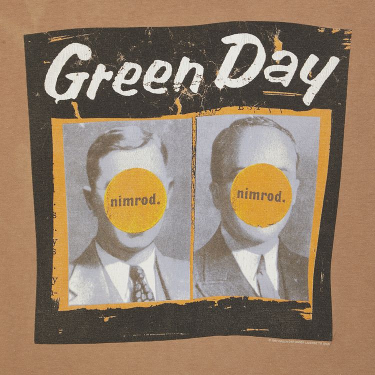 Vintage Green Day Nimrod Australian Tour T Shirt Brown