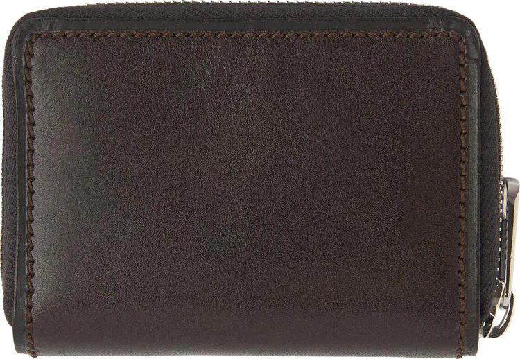 Lemaire Zip Compact Wallet Dark Brown