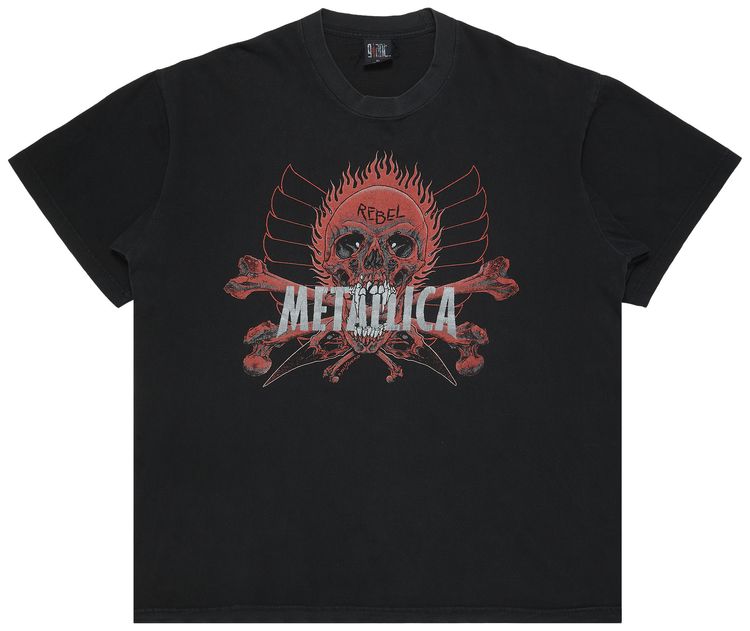 Vintage Metallica Rebel T Shirt Black