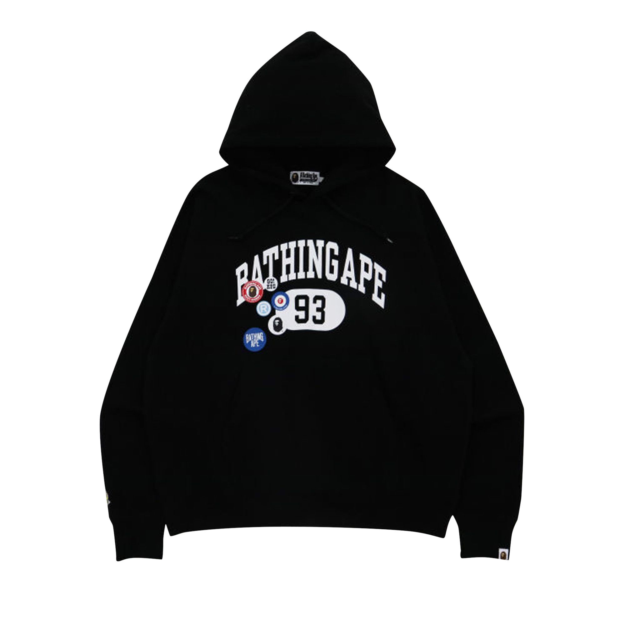 Buy BAPE Badge Motif Loose Fit Pullover Hoodie Black 1H80 114 012 BLACK GOAT AU