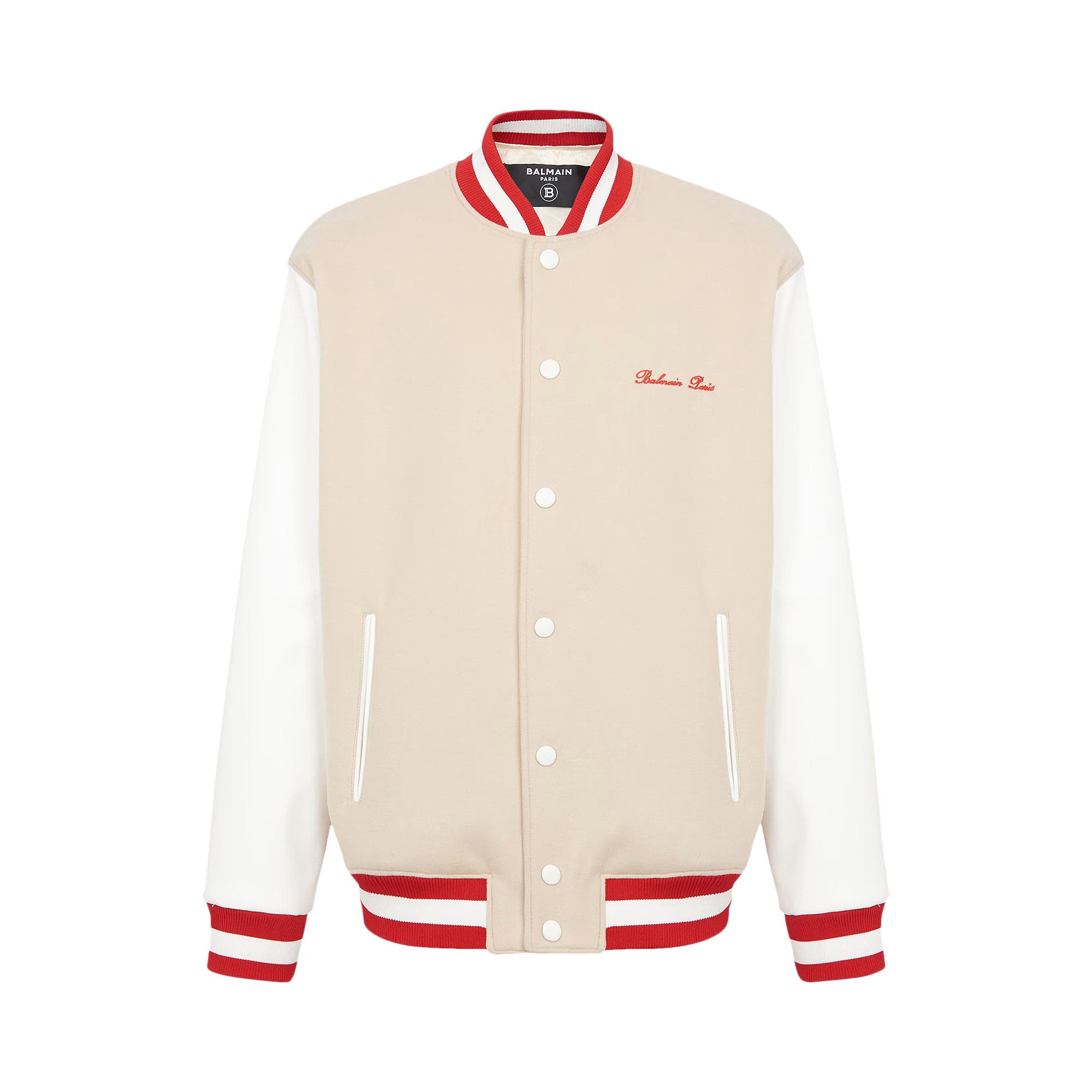 【関税込み】Balmain カーキ Balmain Signature フーディ Balmain Men's Mix Denim/Nylon Jacket - Khaki - S/46 | Coggles