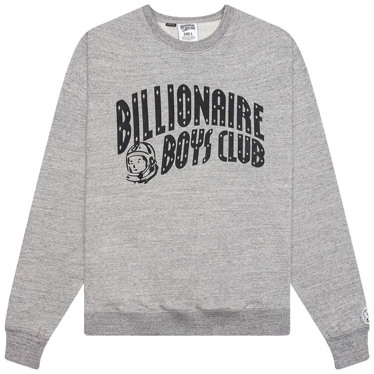 Billionaire Boys Club Straight Font Crew Heather Grey