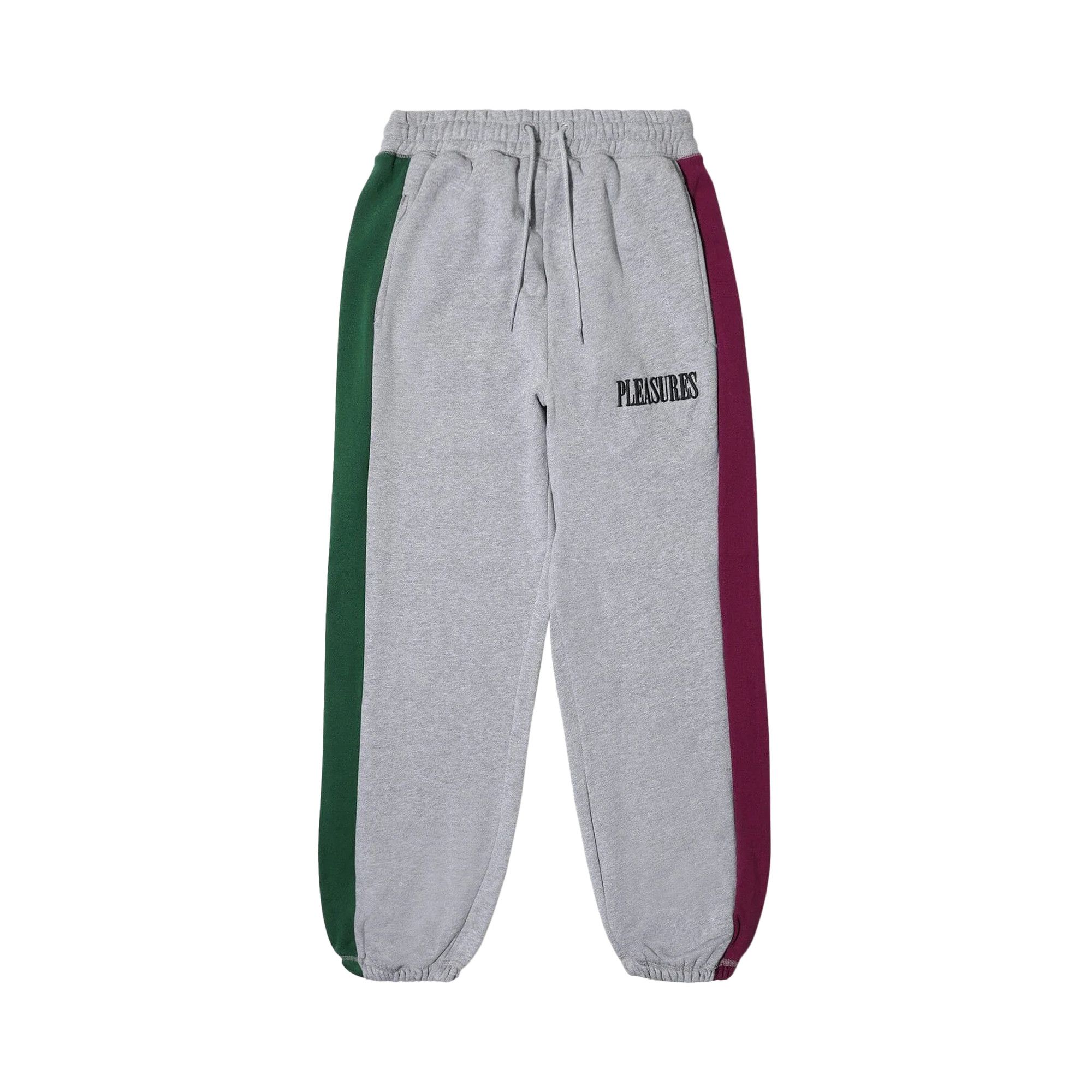 Buy Pleasures Split Color Sweatpants Grey Heather P18F104011 GREY GOAT
