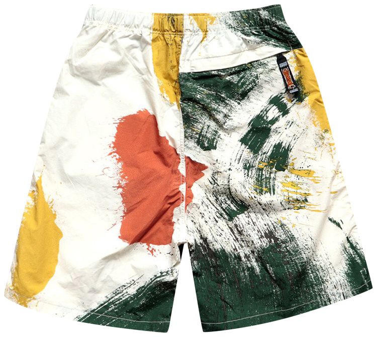 Kapital Fast Dry Taffeta Brush Camo Easy Shorts Ecru