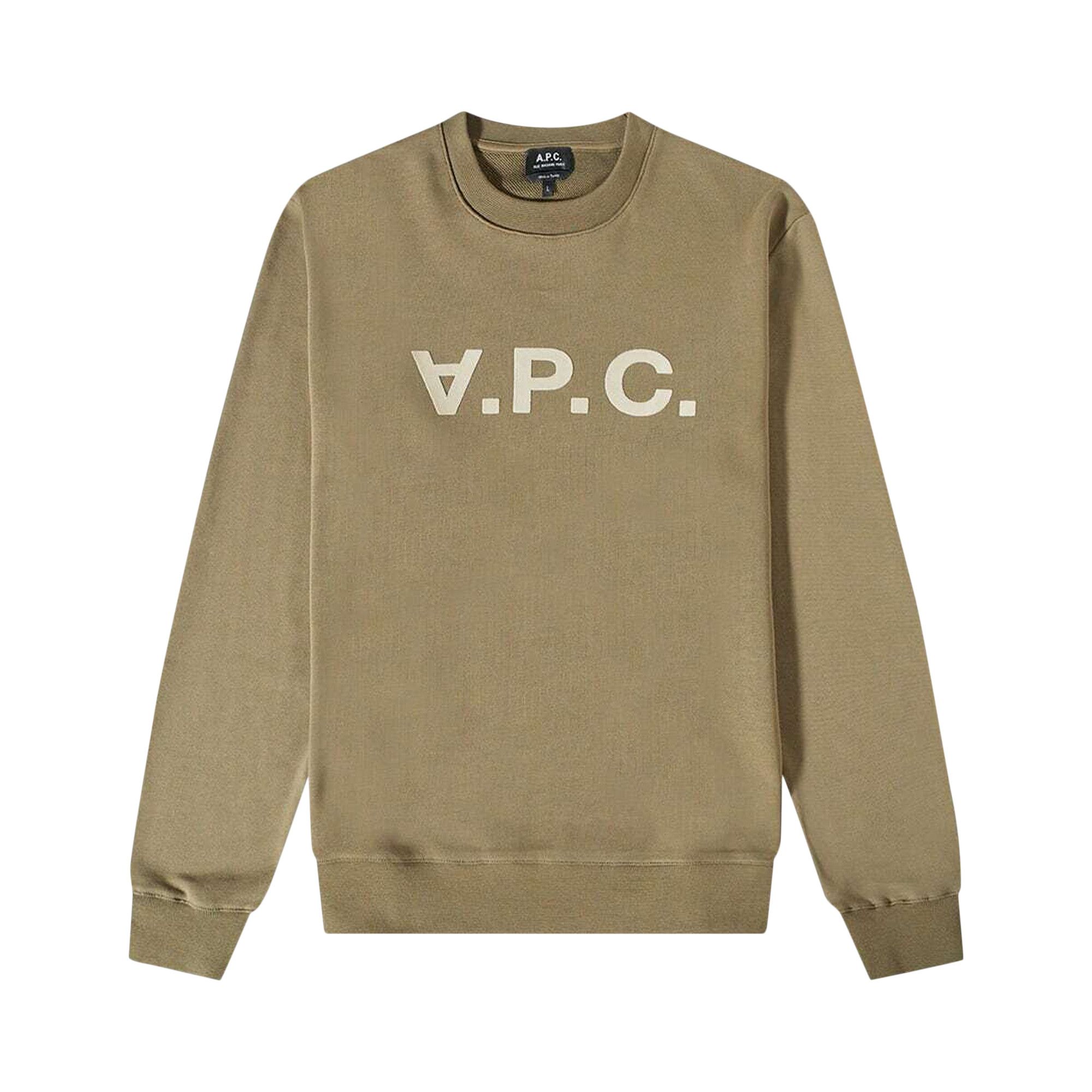 ★A.P.C.★ VPC Logo Sweatshirt Khaki Grease COFAXH27803TJL C ☆A.P.C.☆ VPC Logo Sweatshirt Khaki Grease COFAXH27803TJL C