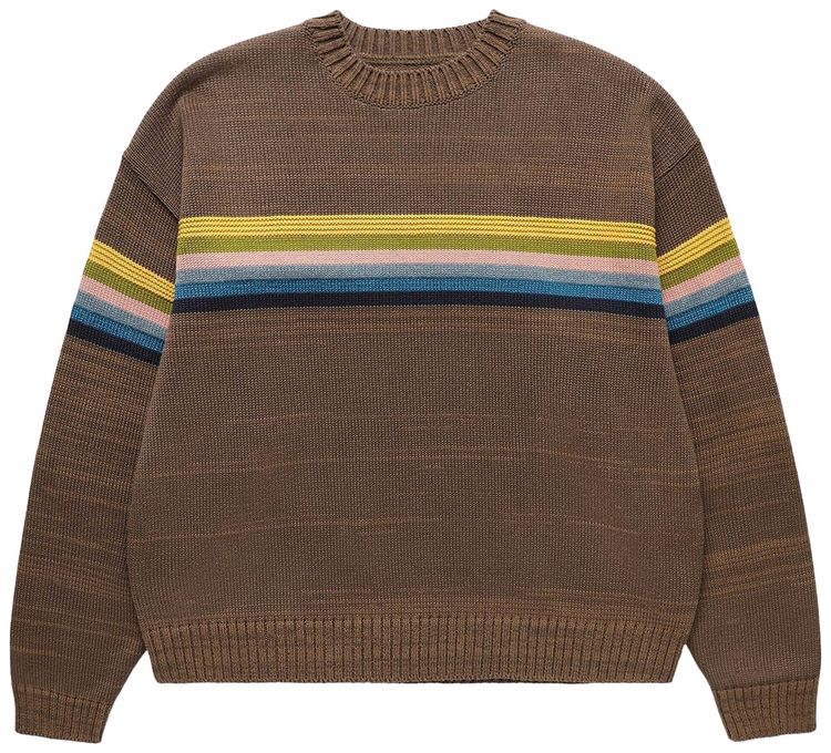 Kapital 5G Knit Rainbow Sweater Brown